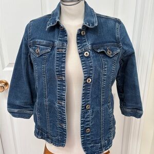 Cleo Dark Blue Jean  Jacket ladies size medium